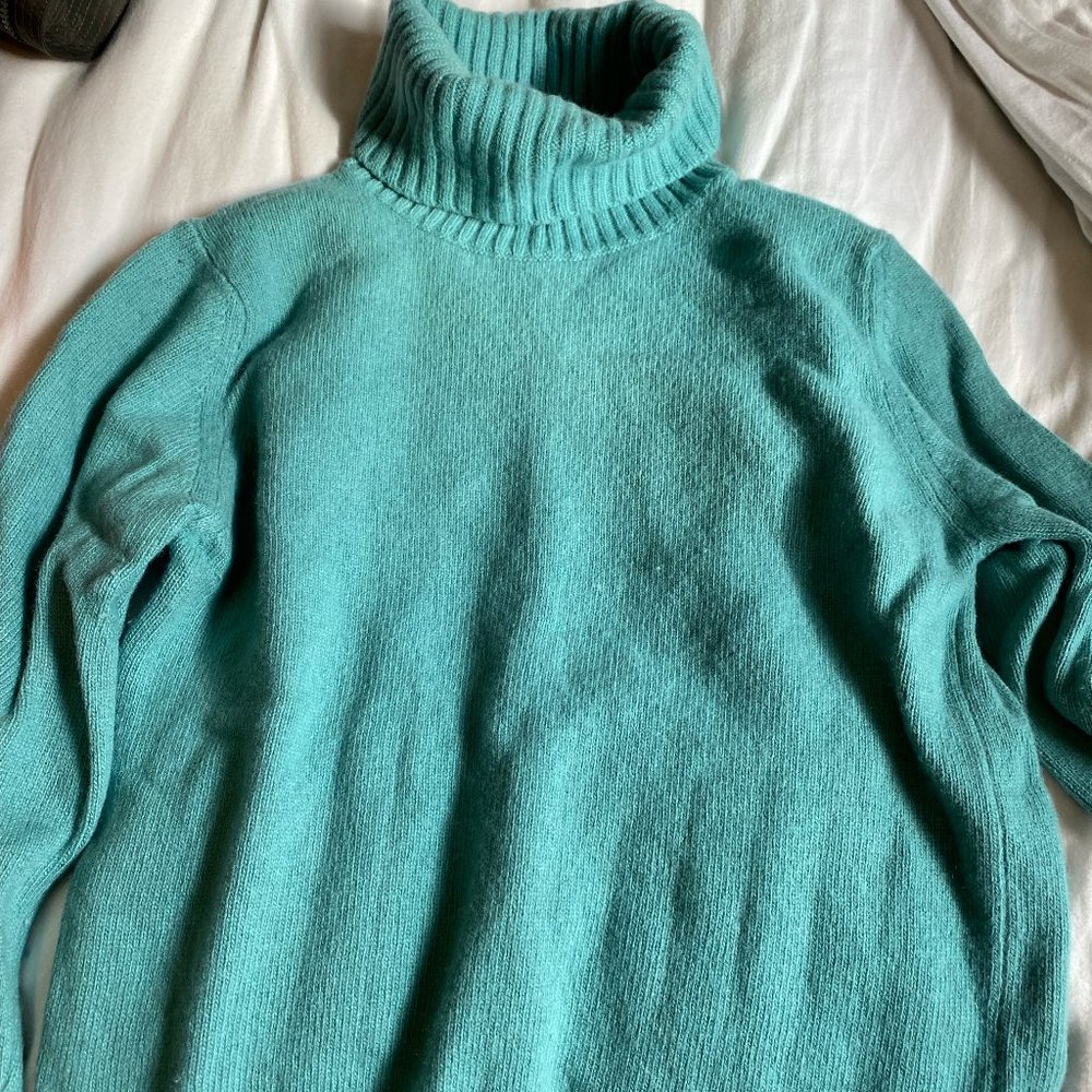 Benedetta B. Turquoise wool turtleneck medium like-new